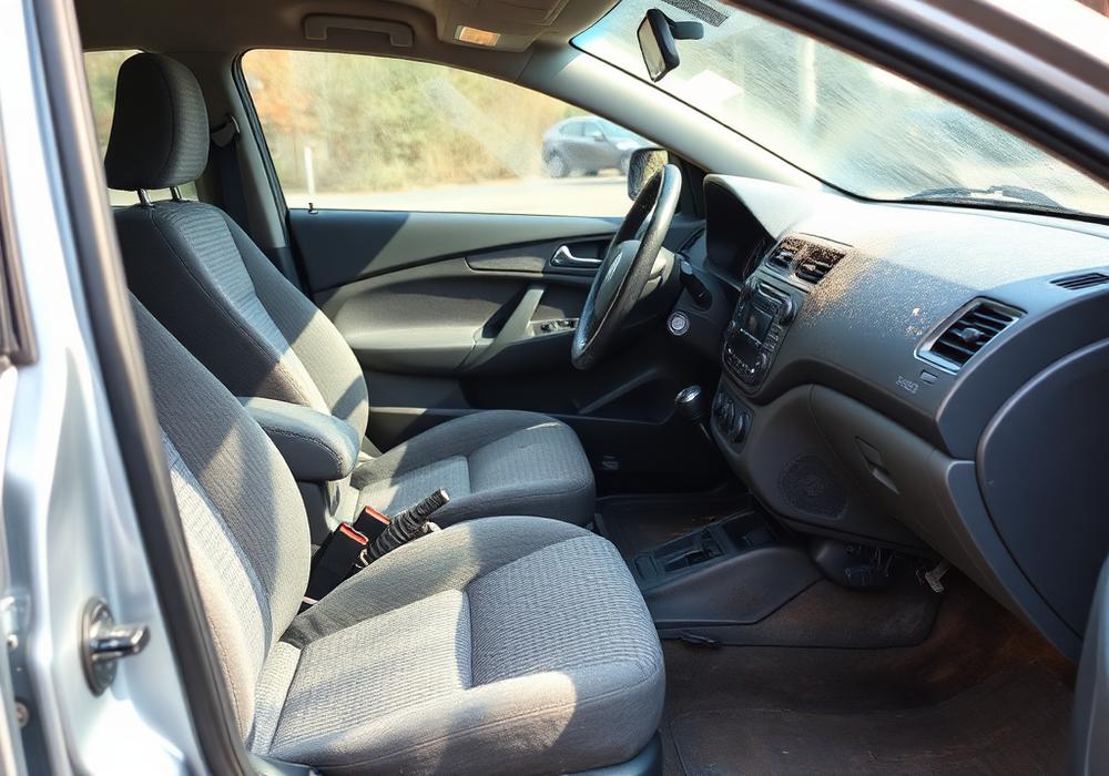 Voor — vies auto-interieur voor de HelpMe4 wasservice